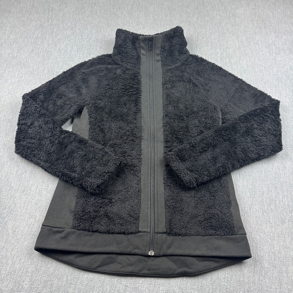 The North Face Jacket Womens Small Black Furry Fleece Full Zip‎ Outdoor Hiking